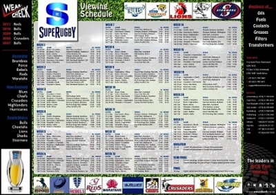 Super 15 viewing schedule
