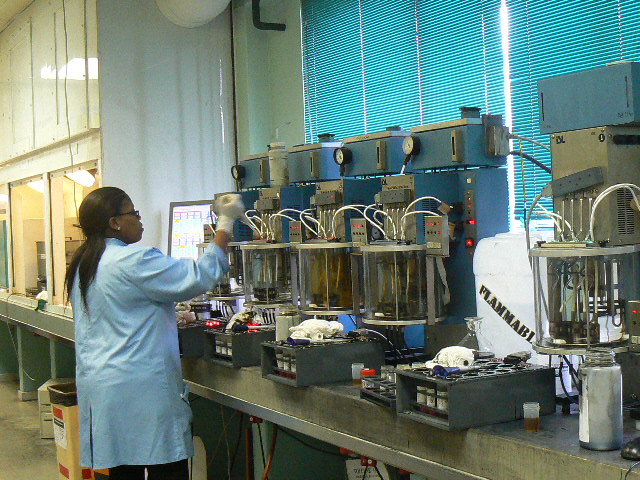 Viscocity being measured in a laboratory